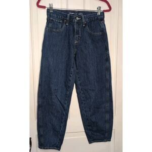 Old Navy Barrel Leg Jeans Blue High Rise School Stylish Girls 14(1227)
